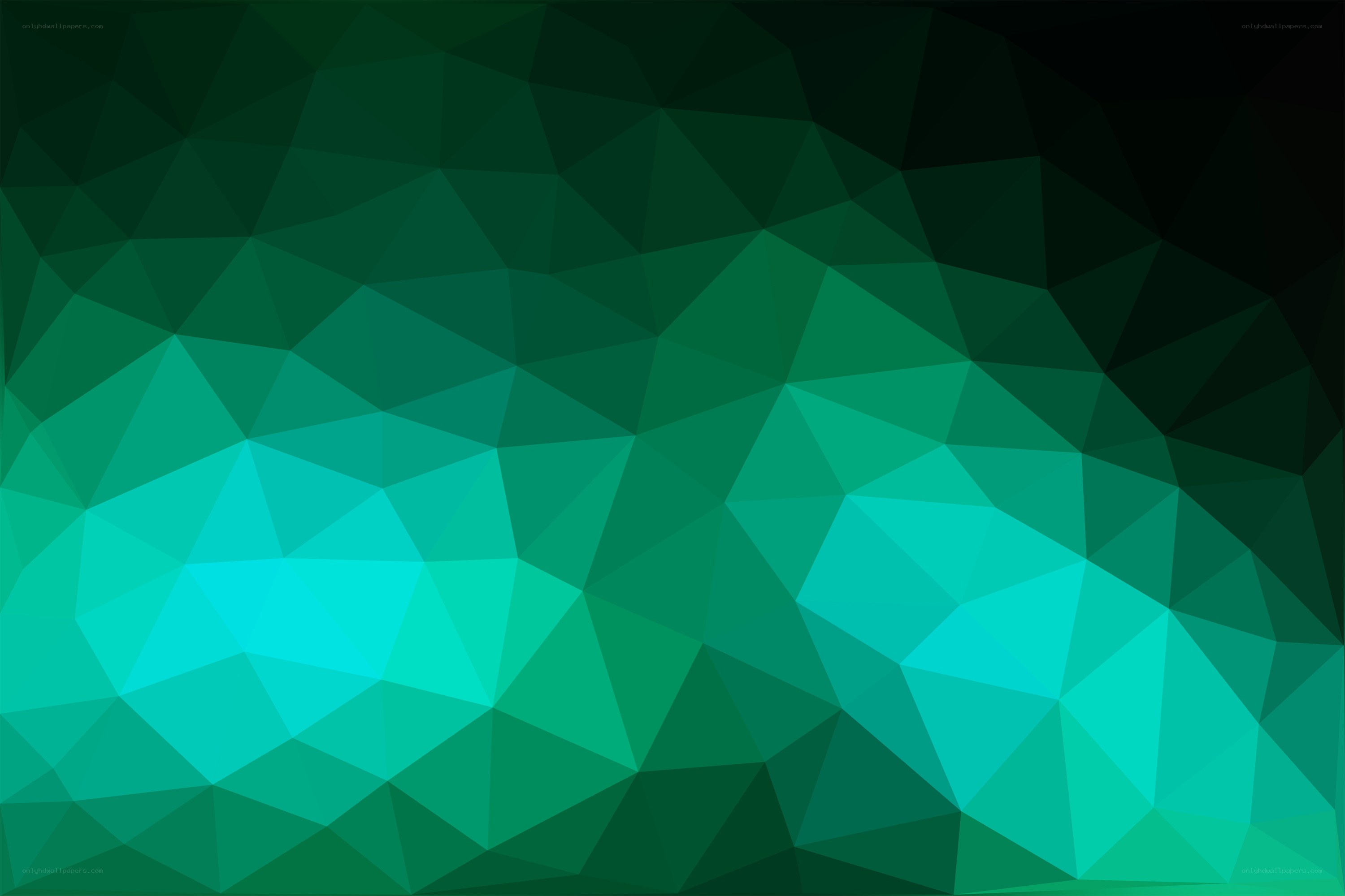 green geometric polygonal pattern
