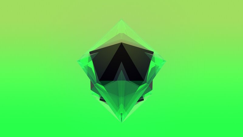 Green Geometric Shape — Minimalist