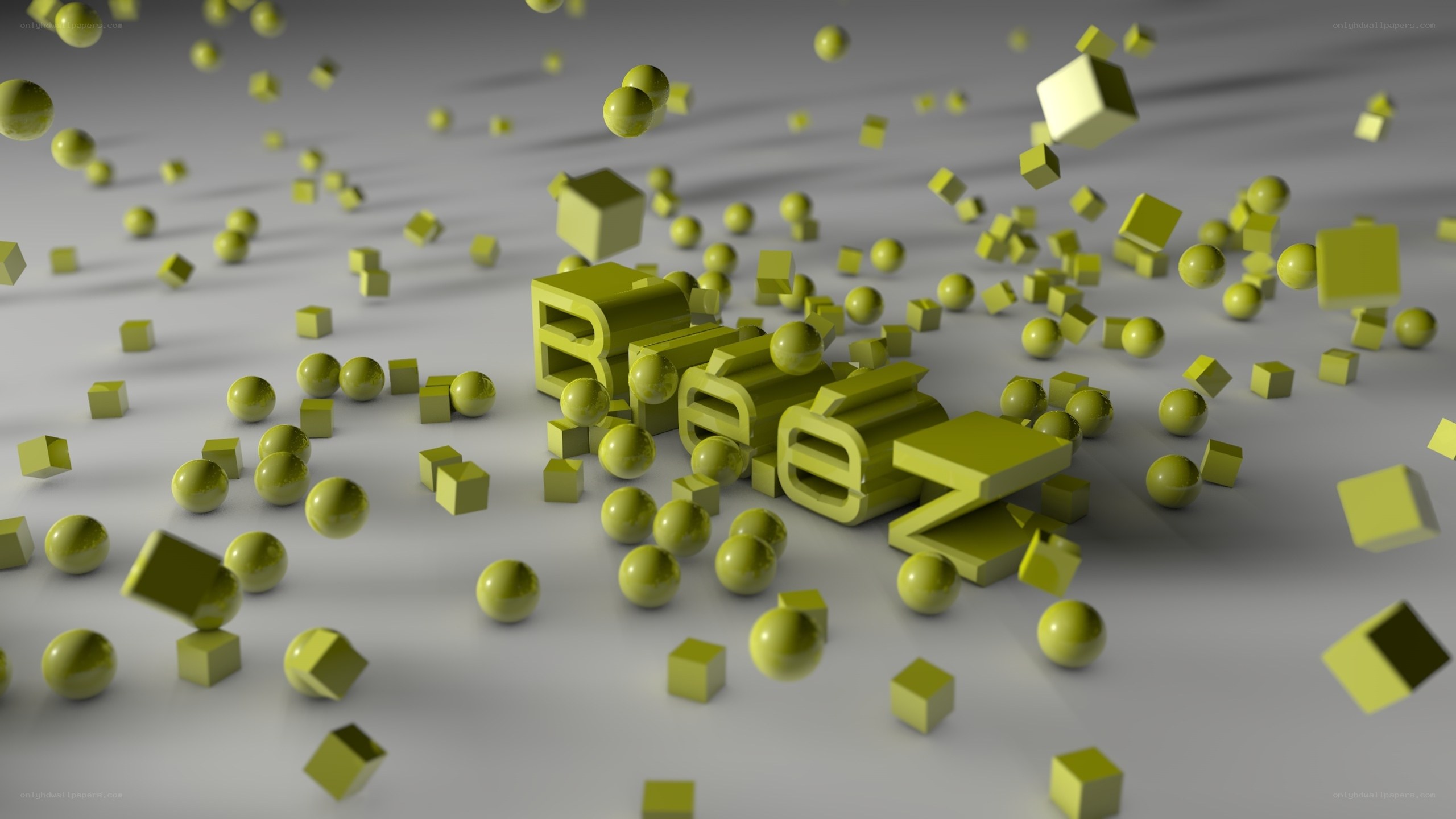 green geometric shapes in motion