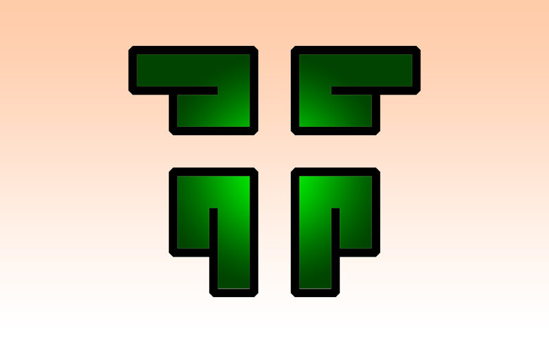 green geometric shapes pattern