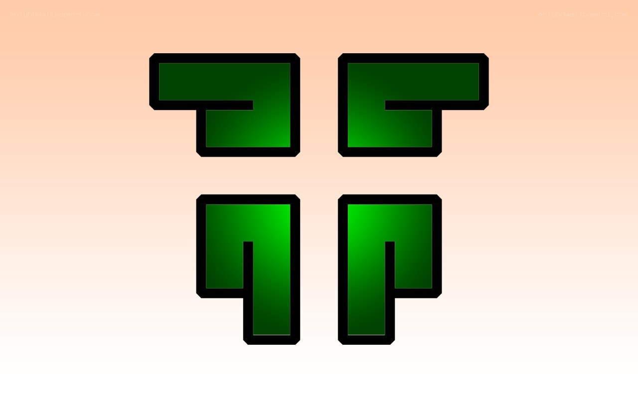 green geometric shapes pattern