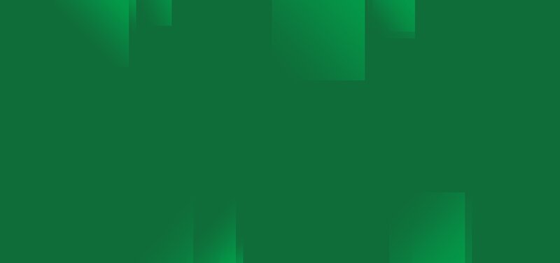 green geometric shapes