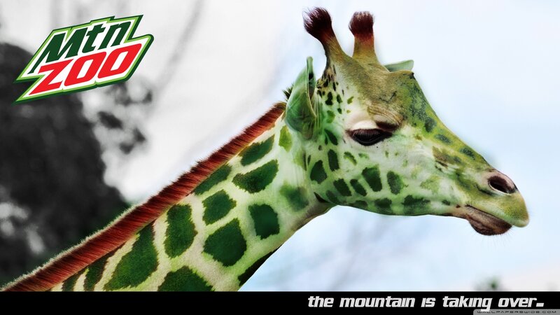 Green Giraffe Head