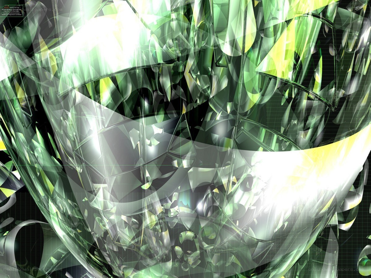 green glass abstract art