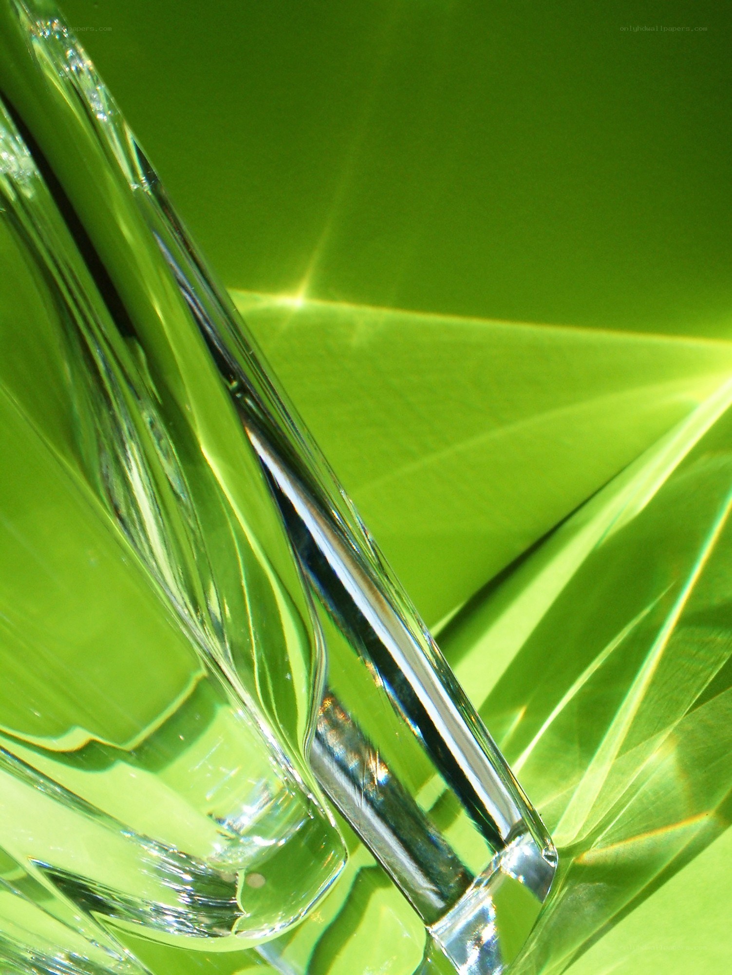 green glass abstract