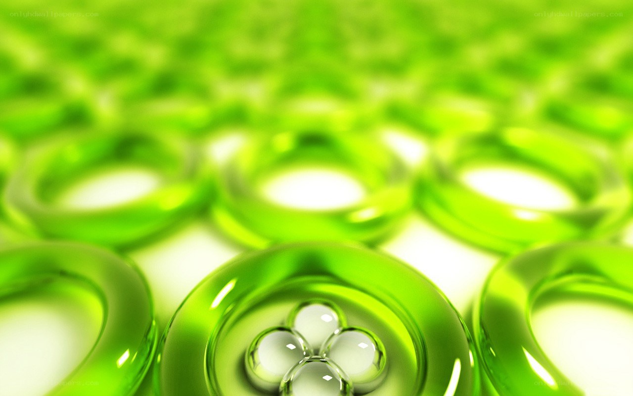 green glass beads close-up