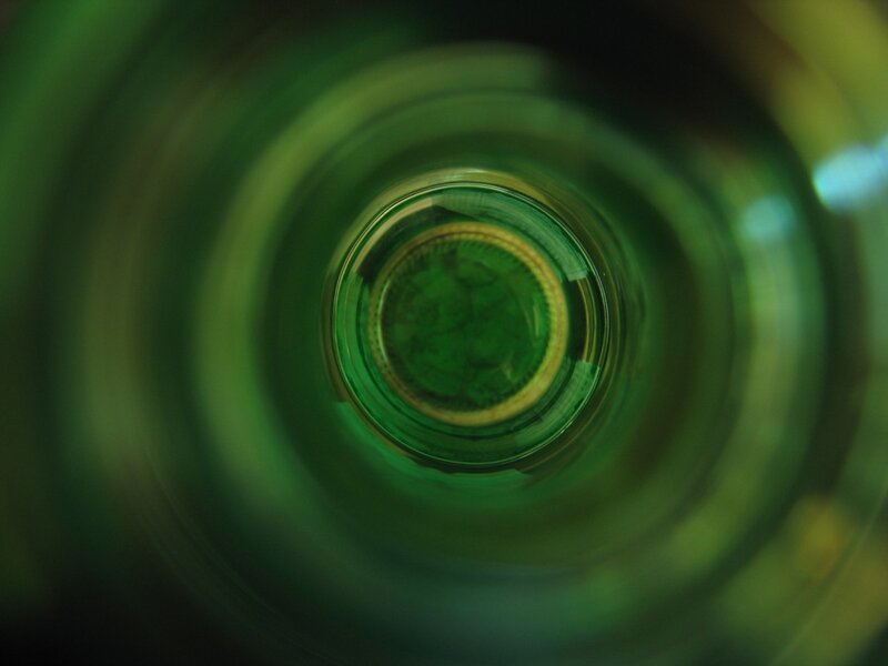Green Glass Bottle — Abstract