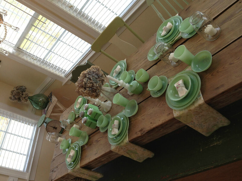 Green Glass Dinnerware