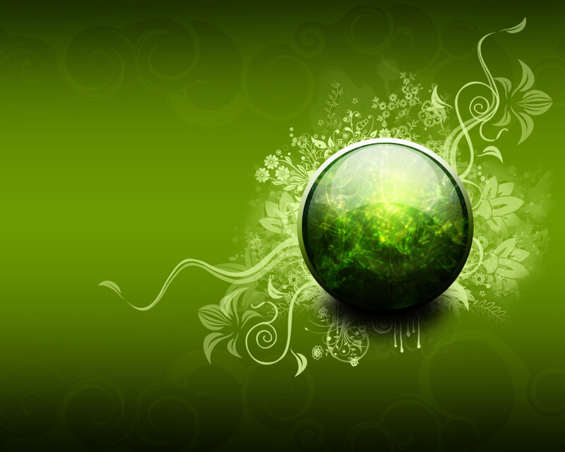 Green Glass Orb — Serene