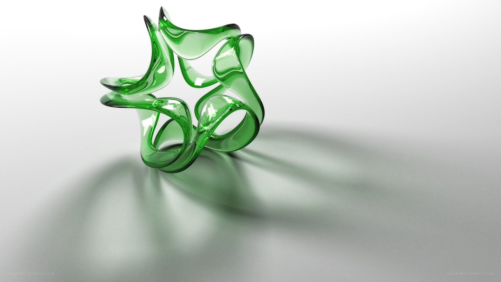 green glass sculpture
