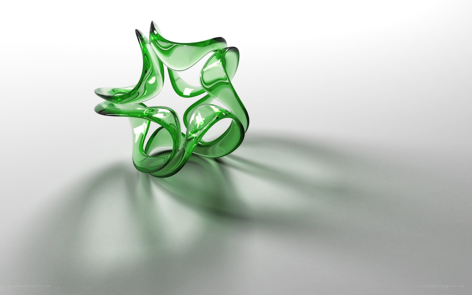 Green glass sculpture