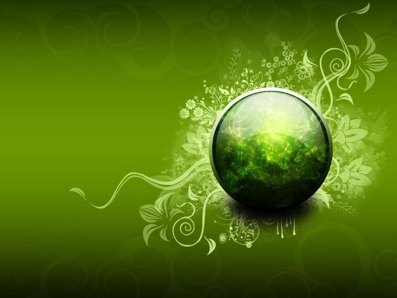 Green Glass Sphere — Calm