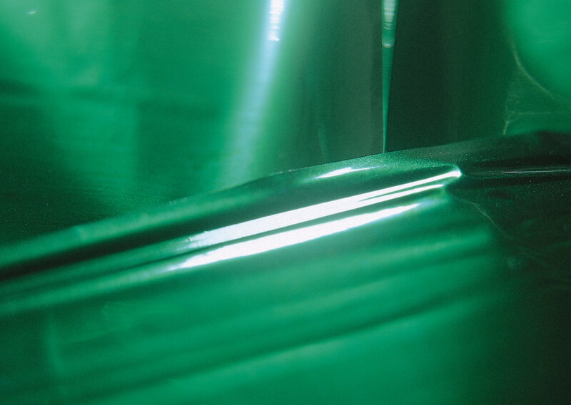 green glass surface close-up