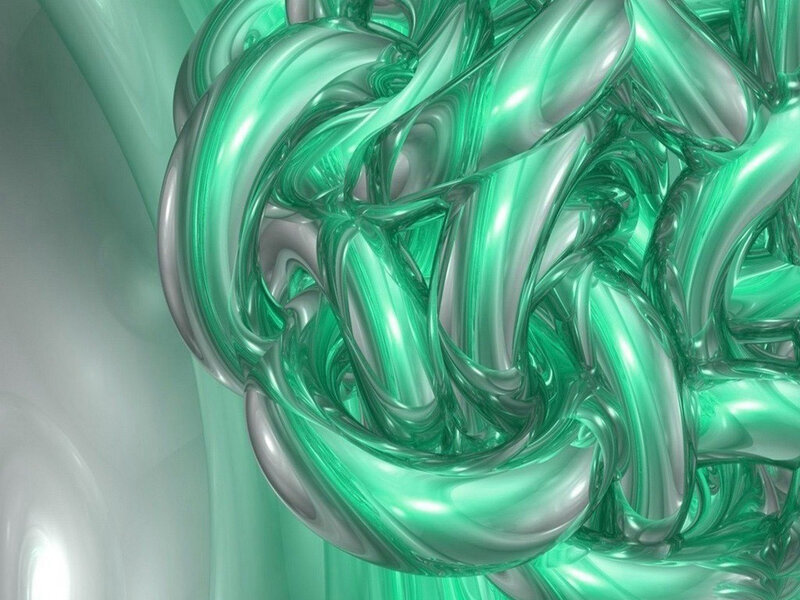 green glass swirl sculpture