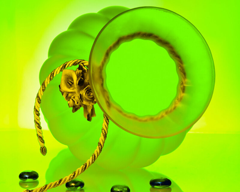 Green Glass Vase