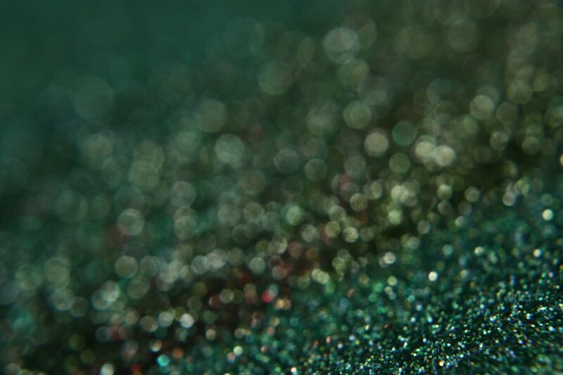 green glitter bokeh texture