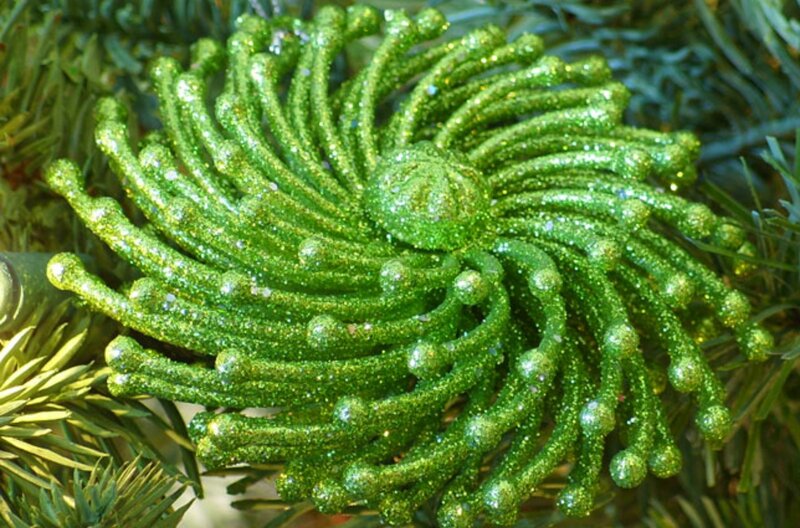 Green Glitter Ornament