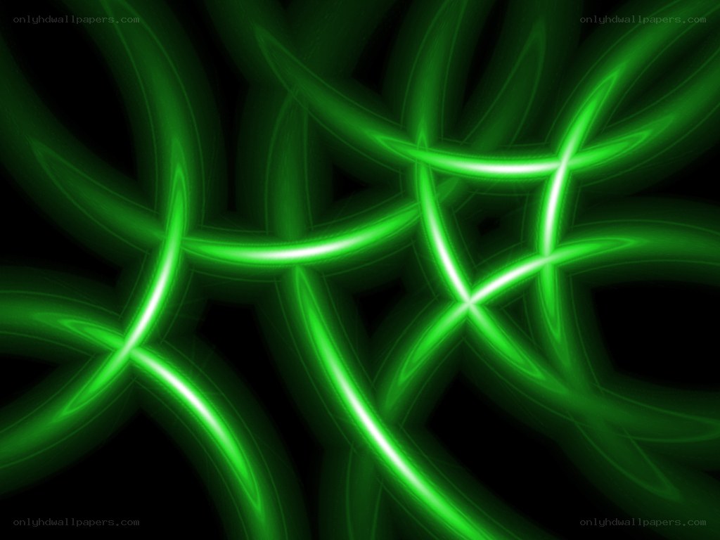 green glowing abstract lines