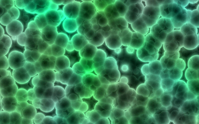 Green Glowing Cells
