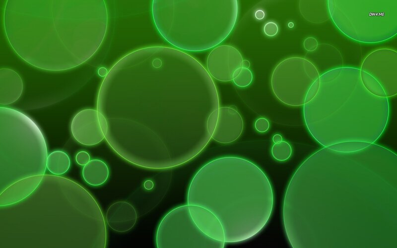 Green Glowing Circles