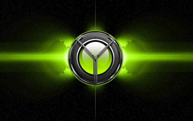 green glowing clock in space