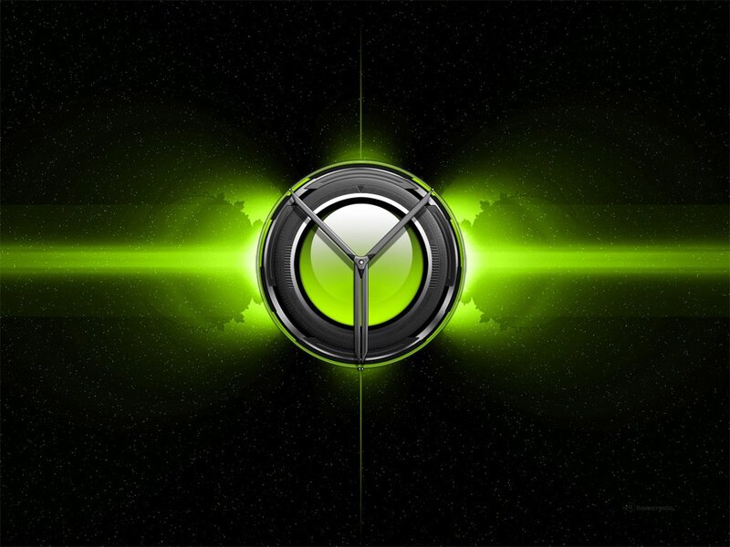 Green Glowing Clock