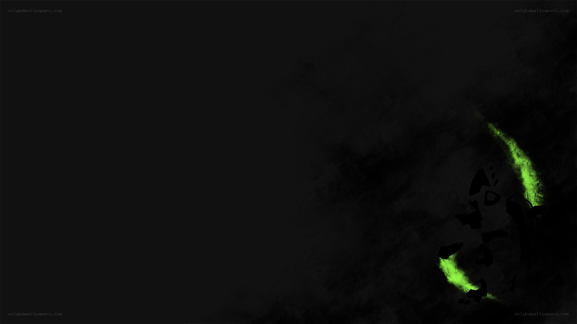 green glowing crescent