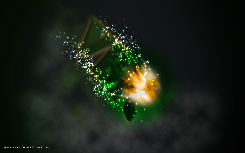 green glowing digital object
