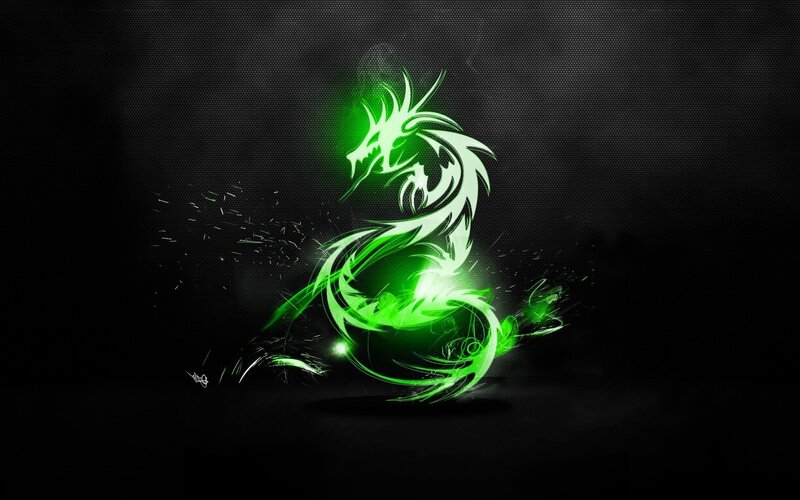 Green Glowing Dragon
