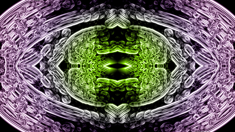 Green Glowing Eye Pattern