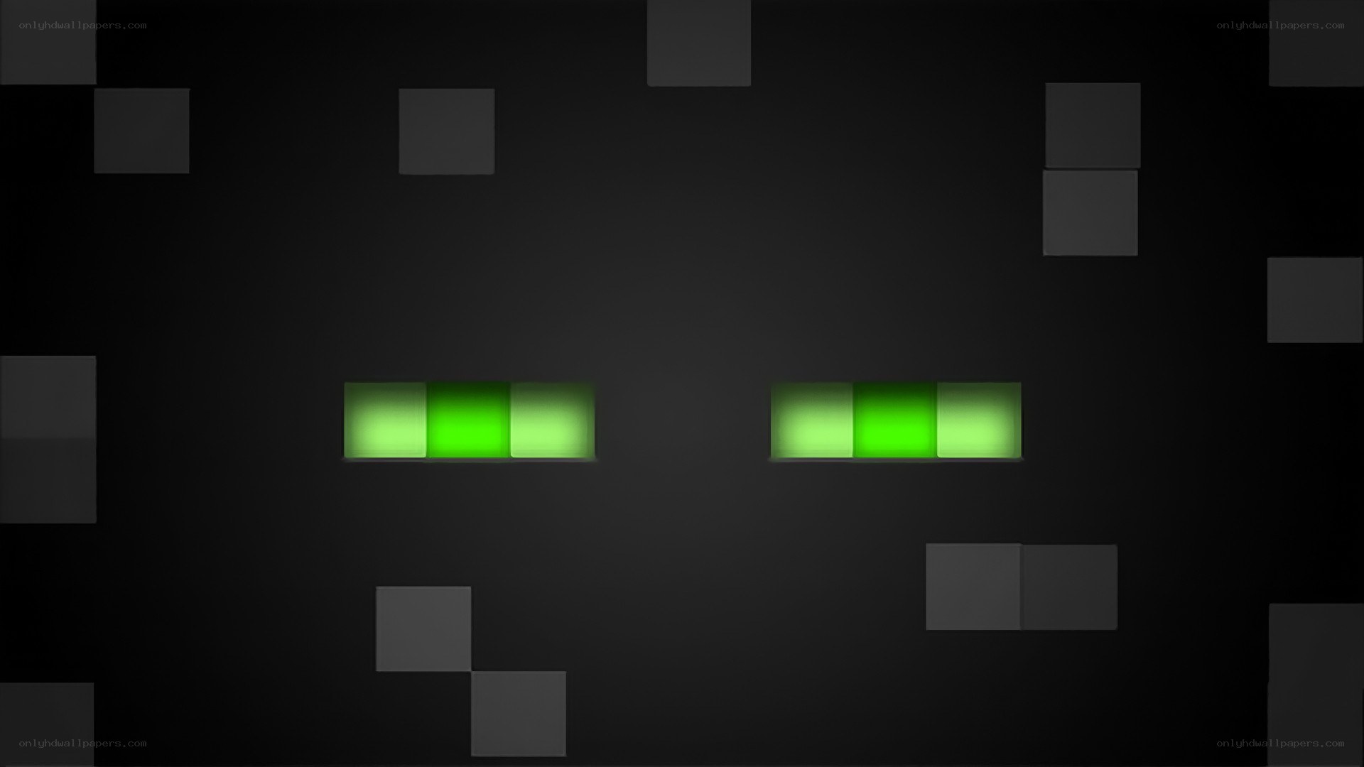 green glowing eyes on dark background