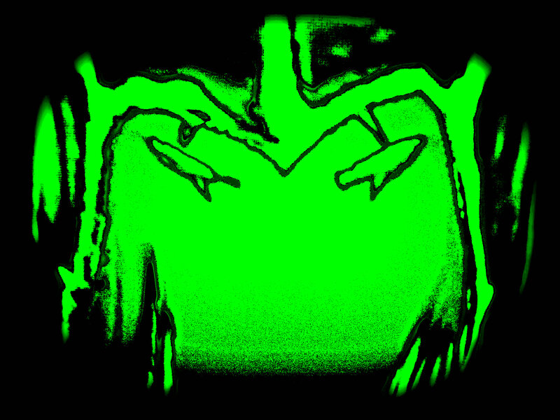 Green Glowing Face