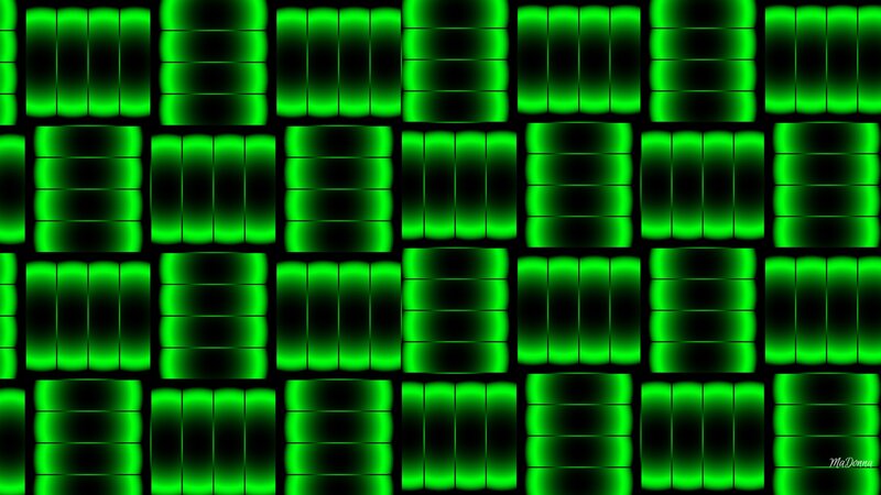 Green Glowing Grid Pattern