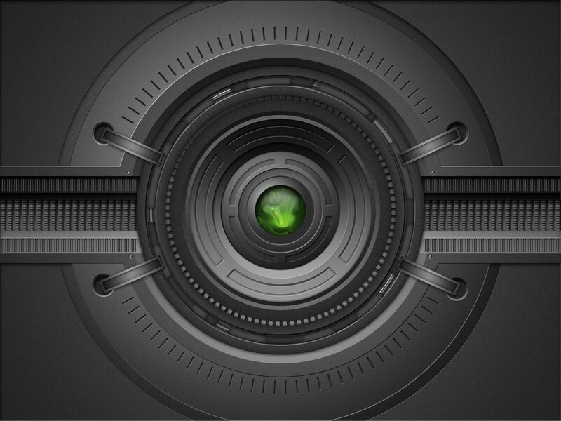 Green Glowing Lens