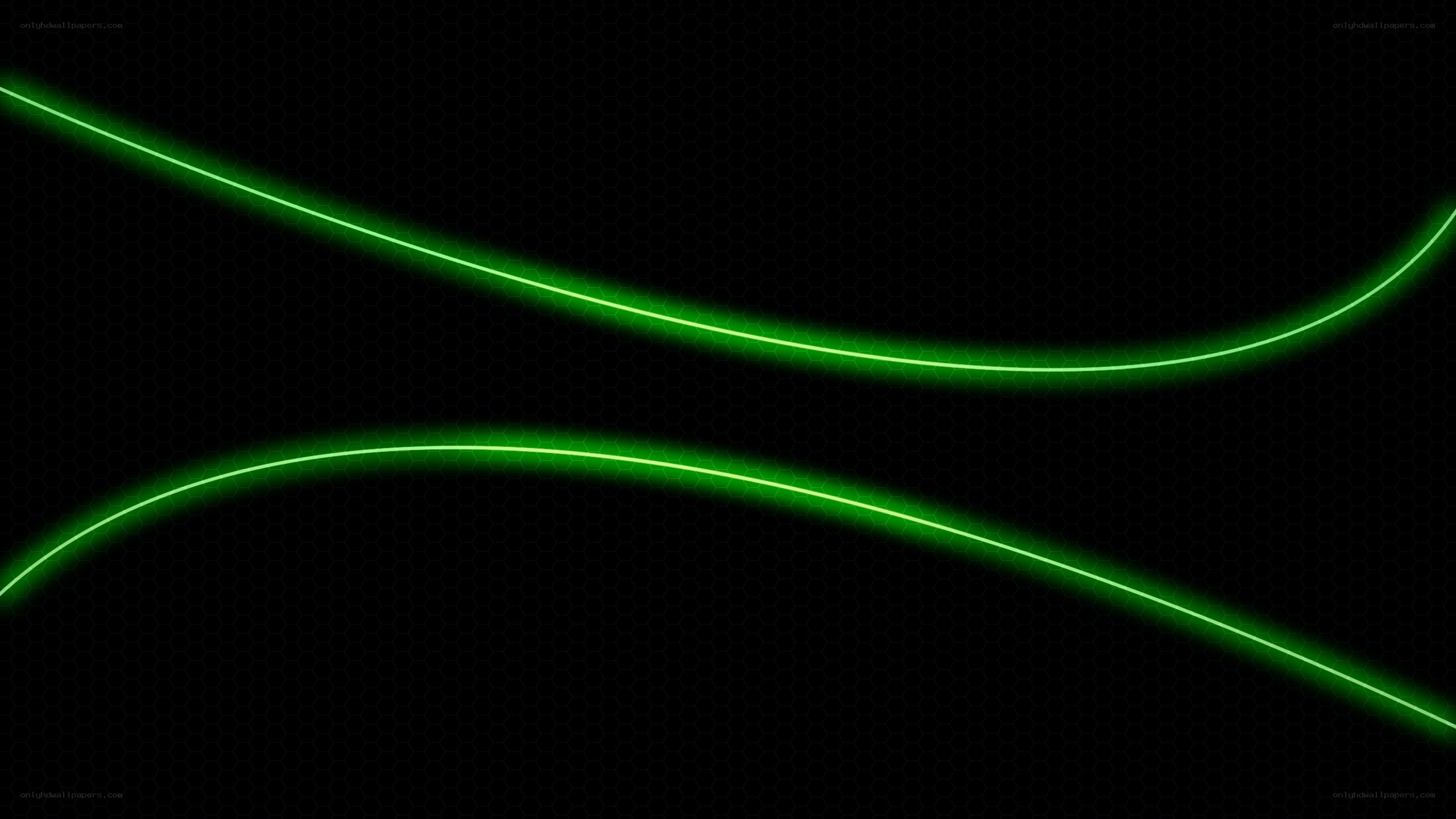 green glowing lines on black