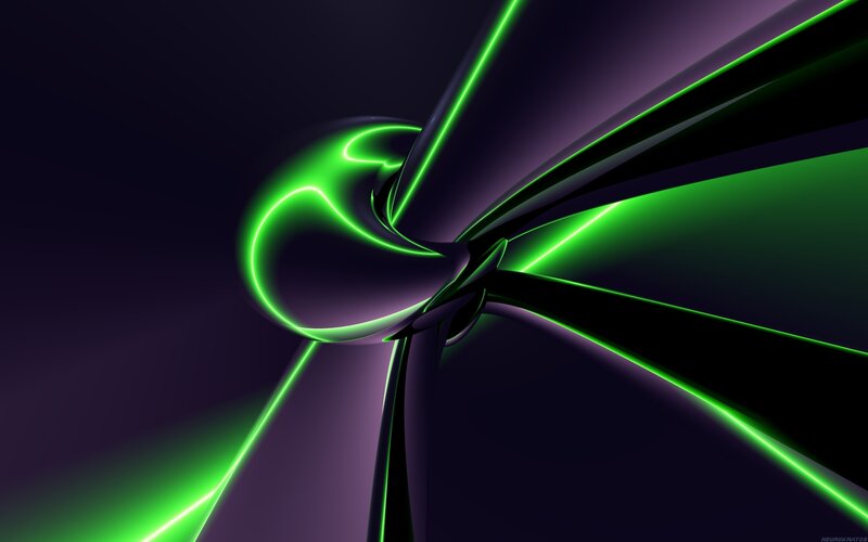 Green Glowing Lines