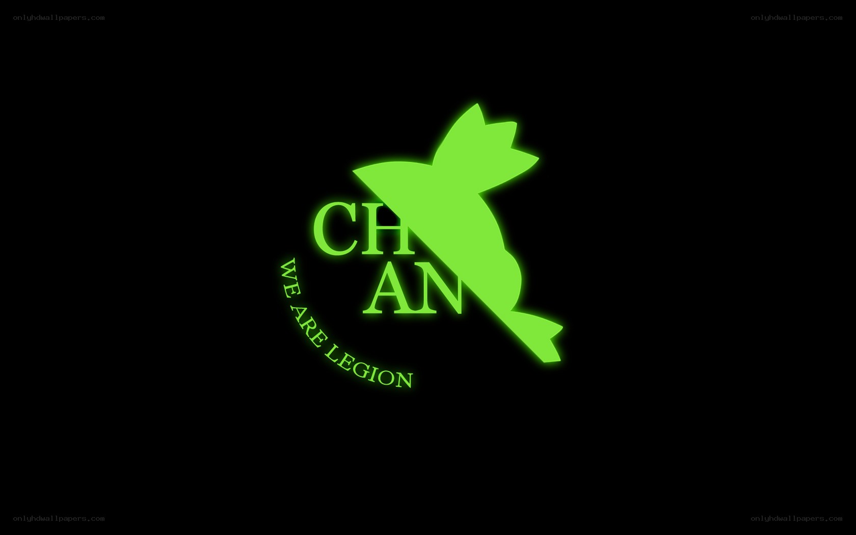 green glowing logo with bird
