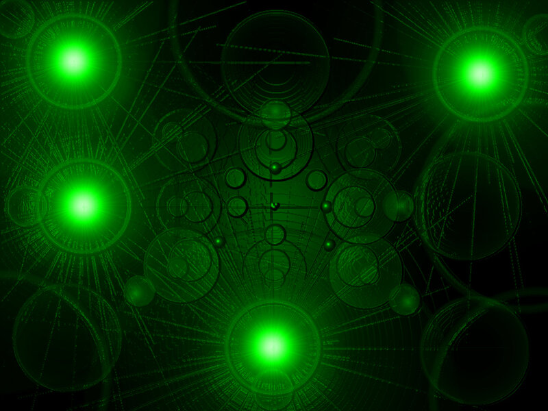 green glowing network
