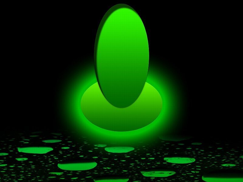 Green Glowing Object — Mysterious