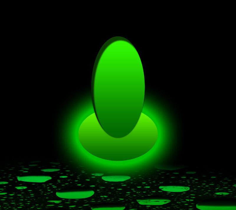 Green Glowing Object