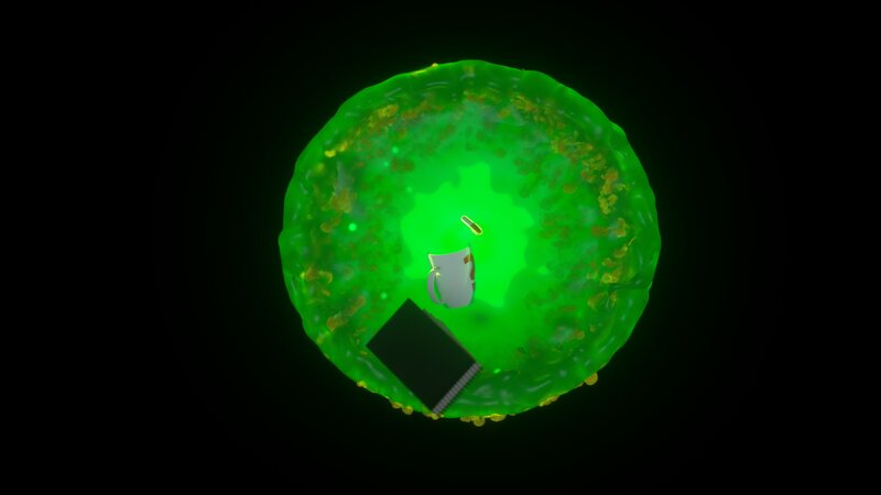 Green Glowing Orb — Dark