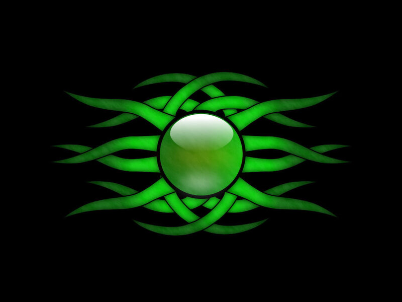 green glowing orb with tendrils