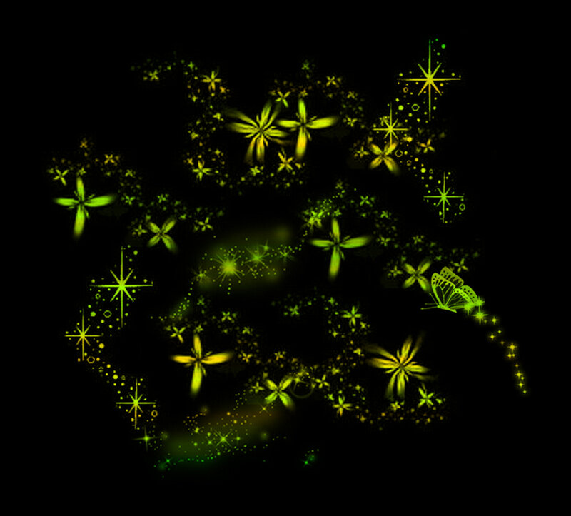 Green Glowing Particles — Magical