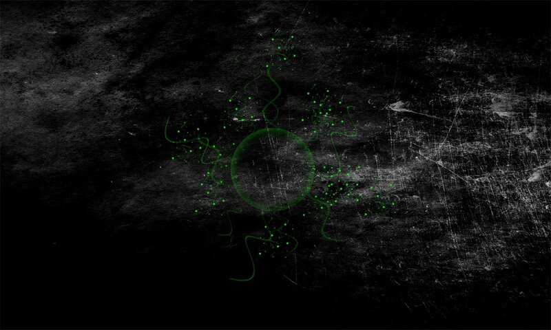 Green Glowing Particles