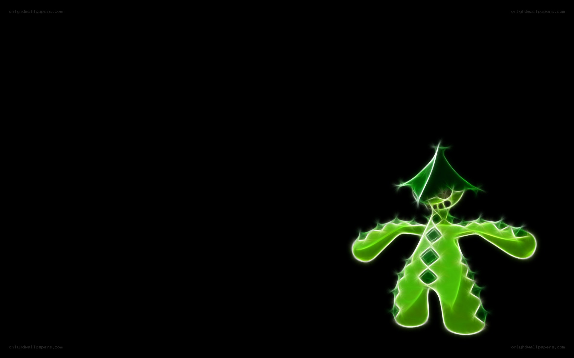 Green glowing Pokémon figure