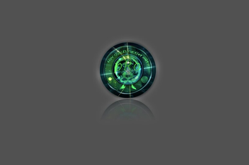 green glowing pro logo