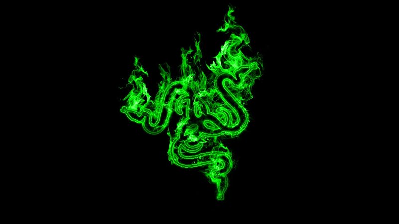 Green Glowing Razer Logo
