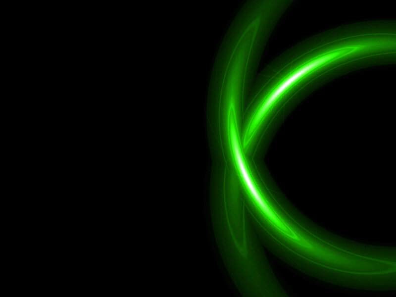 Green Glowing Rings — Dark