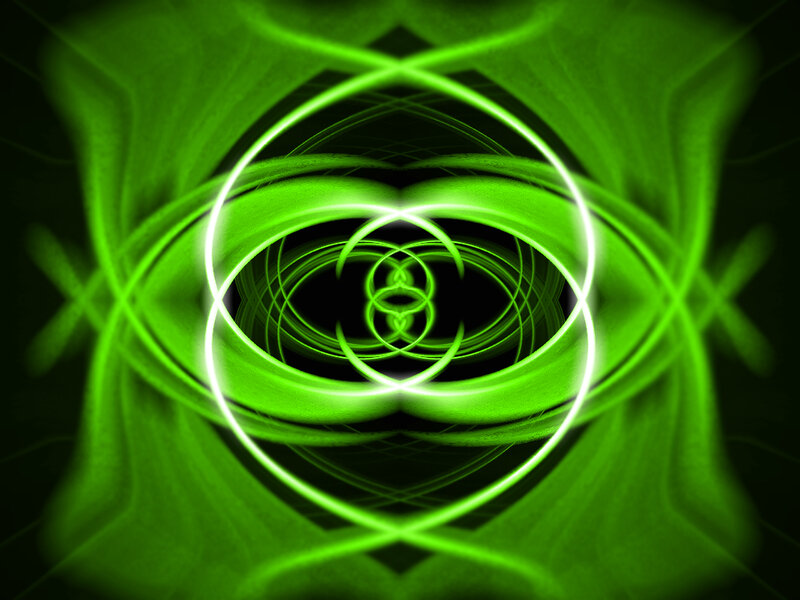 Green Glowing Rings — Hypnotic