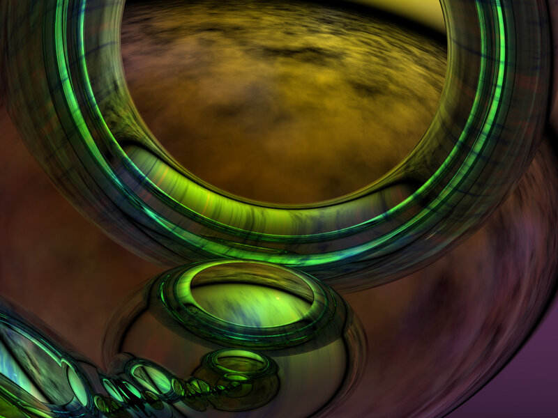 Green Glowing Rings — Mysterious